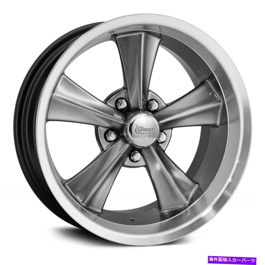 ホイール　４本セット ロケットレーシングブースターホイール18x8（6、5x127、87.6）4の灰色のリムセット Rocket Racing Booster Wheels 18x8 (6, 5x127, 87.6) Gray Rims Set of 4【並行輸入品】