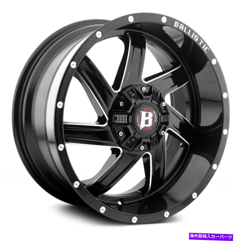 ホイール　４本セット 弾道オフロード961ギロチンホイール18x9（0、6x139.7）4のブラックリムセット Ballistic Off-Road 961 GUILLOTINE Wheels 18x9 (0, 6x139.7) Black Rims Set of 4【並行輸入品】 308,930円