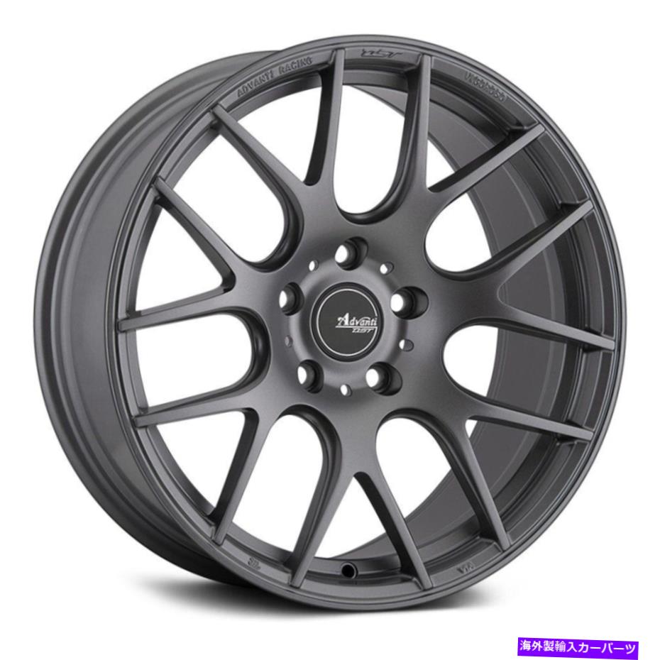 ホイール　４本セット Advanti Racing Vigoroso V1ホイール18x8.5（43、5x108）グラファイトリムセット4 Advanti Racing VIGOROSO V1 Wheels 18x8.5 (43, 5x108) Graphite Rims Set of 4【並行輸入品】
