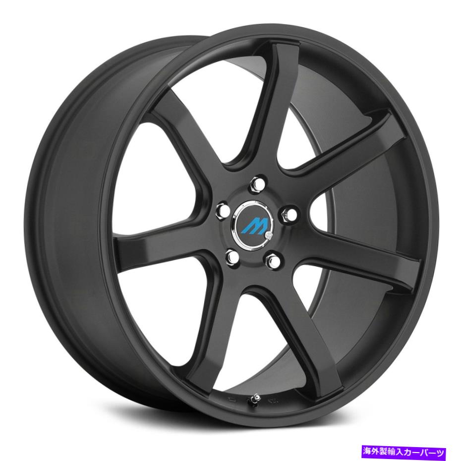 ホイール　４本セット Mach Me7ホイール20x9.5（40、5x120.65、72.56）4のブラックリムセット MACH ME7 Wheels 20x9.5 (40, 5x120.65, 72.56) Black Rims Set of 4【並行輸入品】