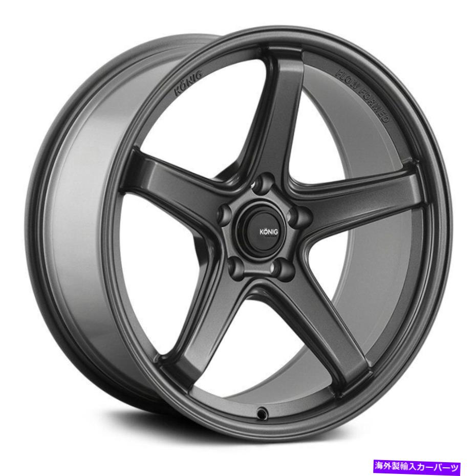 ホイール　４本セット Konig Neoformホイール19x9.5（40、5x112、66.6）4の灰色のリムセット Konig NEOFORM Wheels 19x9.5 (40, 5x112, 66.6) Gray Rims Set of 4【並行輸入品】