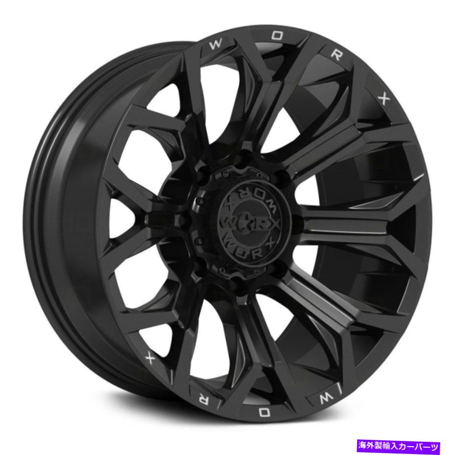 ホイール　４本セット Worx 821bホイール20x10（-19、5x135、87.1）4のブラックリムセット Worx 821B Wheels 20x10 (-19, 5x135, 87.1) Black Rims Set of 4【並行輸入品】