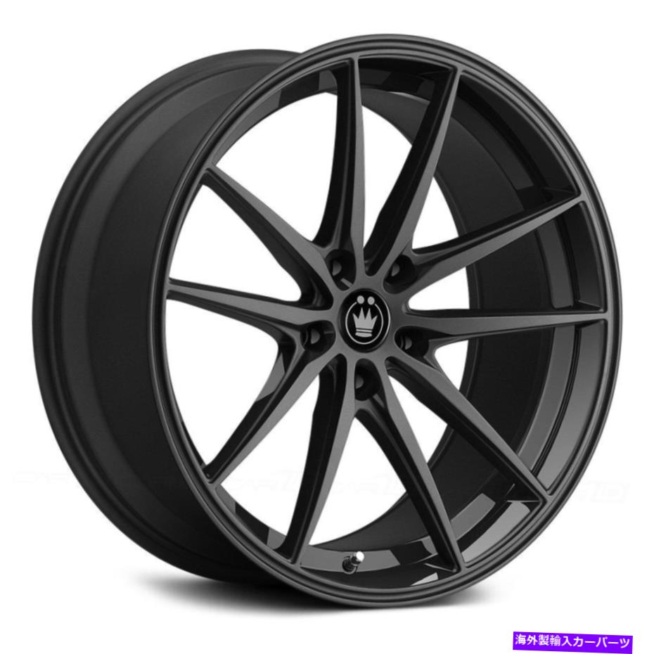 ホイール　４本セット Konig Oversteerホイール20x9.5（40、5x114.3、73.1）4のブラックリムセット Konig OVERSTEER Wheels 20x9.5 (40, 5x114.3, 73.1) Black Rims Set of 4【並行輸入品】