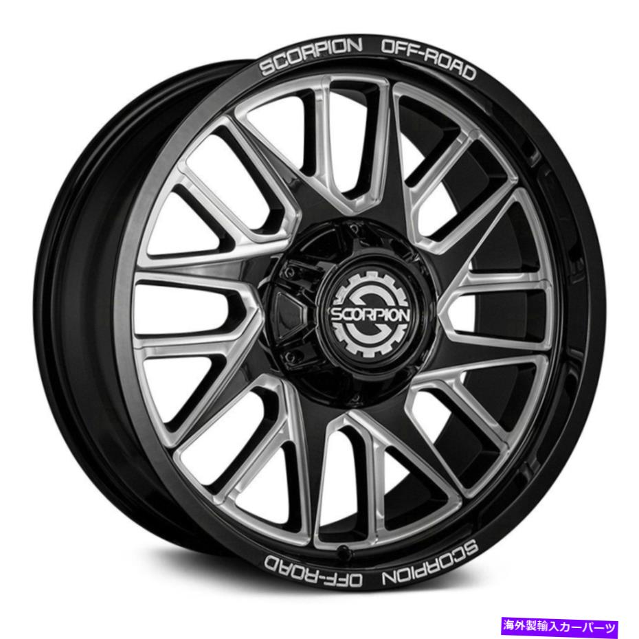 ホイール　４本セット スコーピオンハンマーホイール20x10（-19、5x150、110）4のブラックリムセット Scorpion HAMMER Wheels 20x10 (-19, 5x150, 110) Black Rims Set of 4【並行輸入品】｜Us Custom Parts Shop USDM