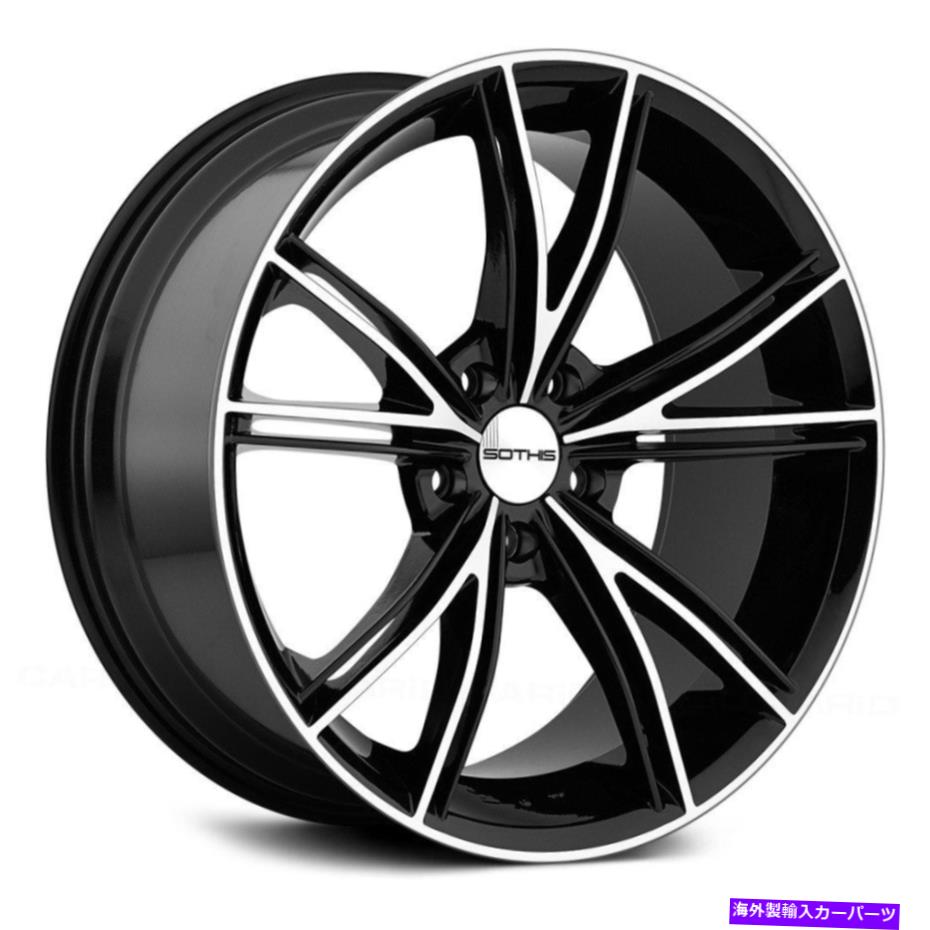 ホイール　４本セット sothis sc100ホイール20x10（40、5x112、66.56）4のブラックリムセット SOTHIS SC100 Wheels 20x10 (40, 5x112, 66.56) Black Rims Set of 4【並行輸入品】