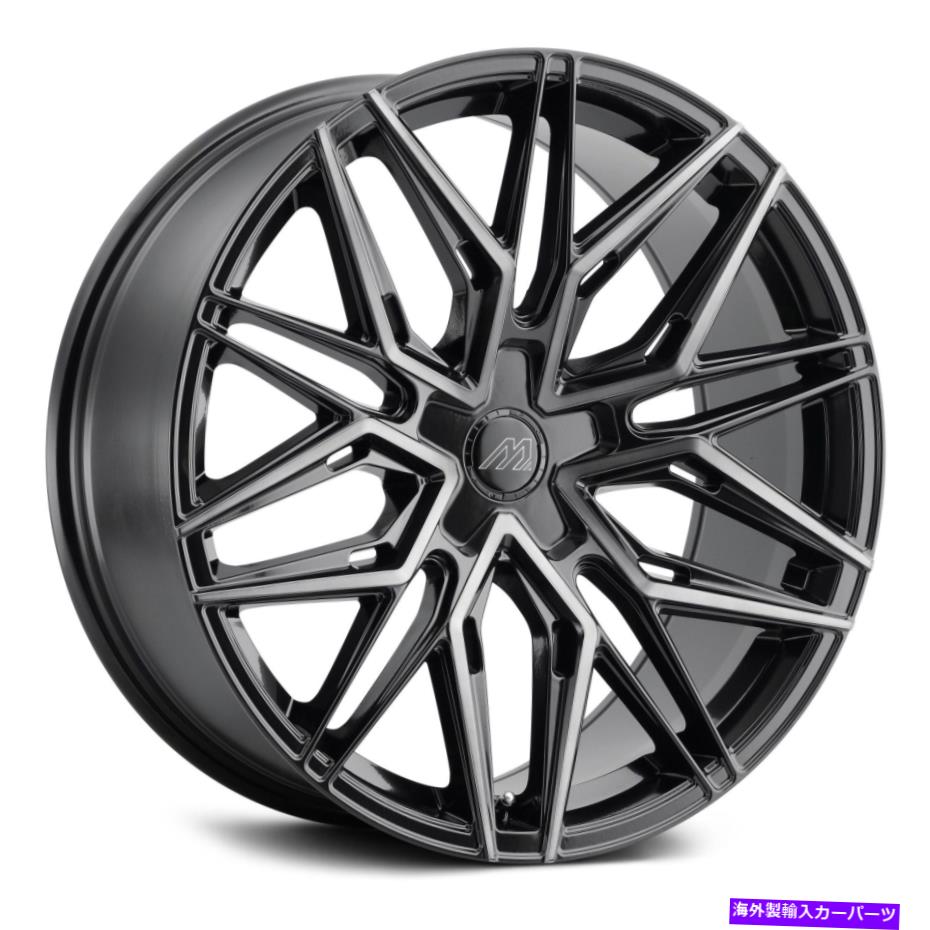 ホイール　４本セット マッハMF6ホイール20x10（42、5x112、72.56）4のブラックリムセット MACH MF6 Wheels 20x10 (42, 5x112, 72.56) Black Rims Set of 4【並行輸入品】