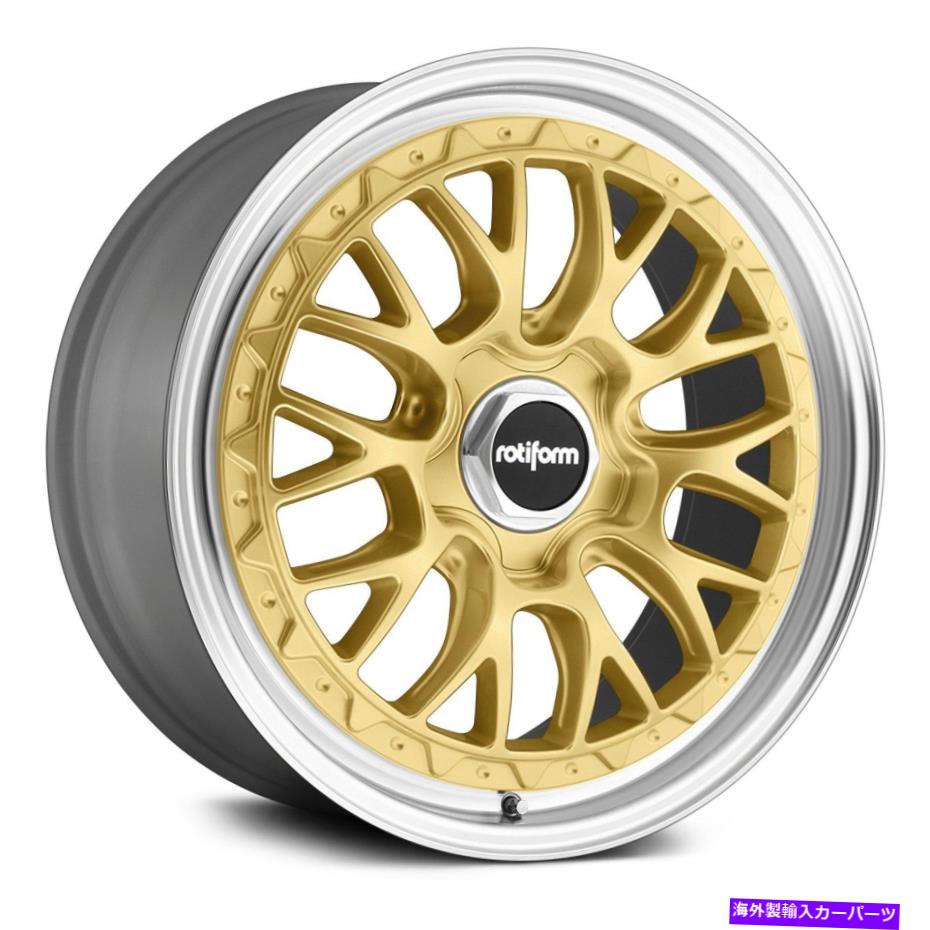ホイール　４本セット Rotiform LSRホイール19x8.5（35、5x112、66.56）4のゴールドリムセット Rotiform LSR Wheels 19x8.5 (35, 5x112, 66.56) Gold Rims Set of 4【並行輸入品】