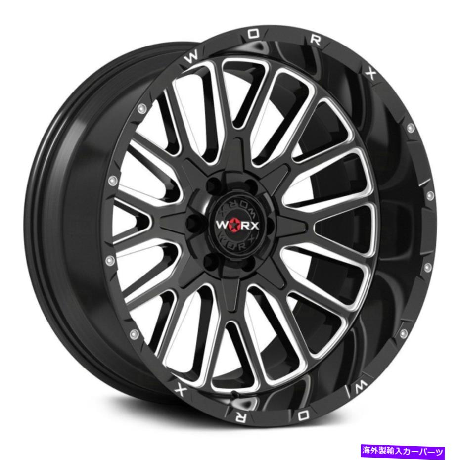 ホイール　４本セット Worx 818bmホイール20x10（-19、6x135、106.2）4のブラックリムセット Worx 818BM Wheels 20x10 (-19, 6x135, 106.2) Black Rims Set of 4【並行輸入品】