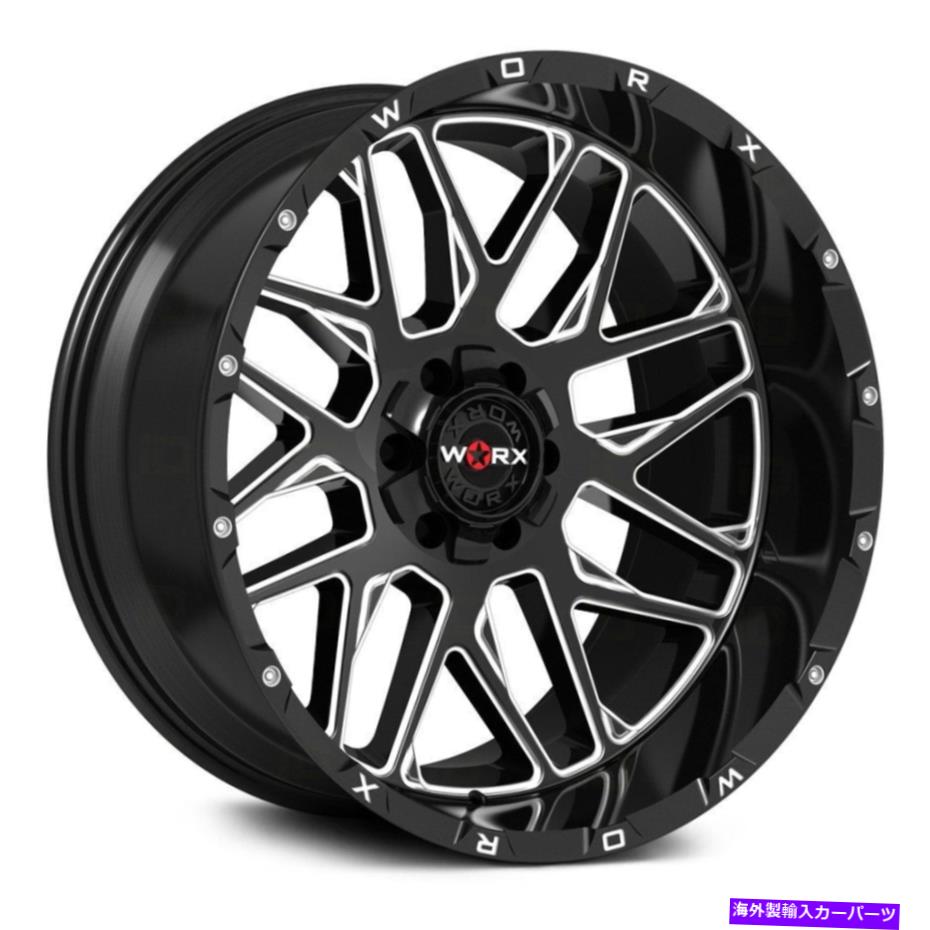 ホイール　４本セット Worx 819bmホイール20x10（-19、5x150、110.2）4のブラックリムセット Worx 819BM Wheels 20x10 (-19, 5x150, 110.2) Black Rims Set of 4【並行輸入品】