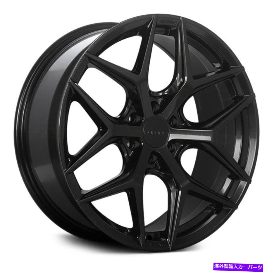 ホイール　４本セット Ruffino Ruf50 Demon Wheels20x9（35、6x120.65、67.1）4のブラックリムセット Ruffino RUF50 Demon Wheels 20x9 (35, 6x120.65, 67.1) Black Rims Set of 4【並行輸入品】