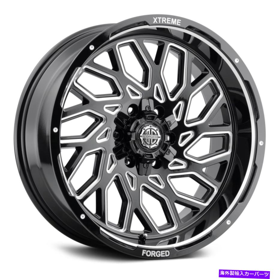 ホイール　４本セット Xtreme XF-10ホイール20x10（-25、5x127、87）4のブラックリムセット Xtreme XF-10 Wheels 20x10 (-25, 5x127, 87) Black Rims Set of 4【並行輸入品】
