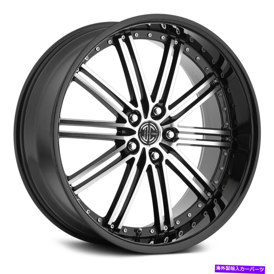 ホイール　４本セット 2crave番号33ホイール22x10.5（38、5x114.3、74.1）4のブラックリムセット 2Crave NUMBER 33 Wheels 22x10.5 (38, 5x114.3, 74.1) Black Rims Set of 4【並行輸入品】