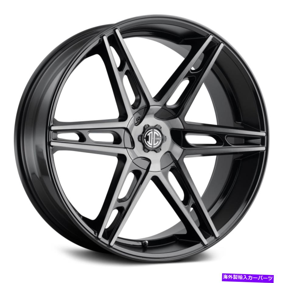 ホイール　４本セット 2crave番号46ホイール22x9.5（30、6x135、87）4のブラックリムセット 2Crave NUMBER 46 Wheels 22x9.5 (30, 6x135, 87) Black Rims Set of 4【並行輸入品】