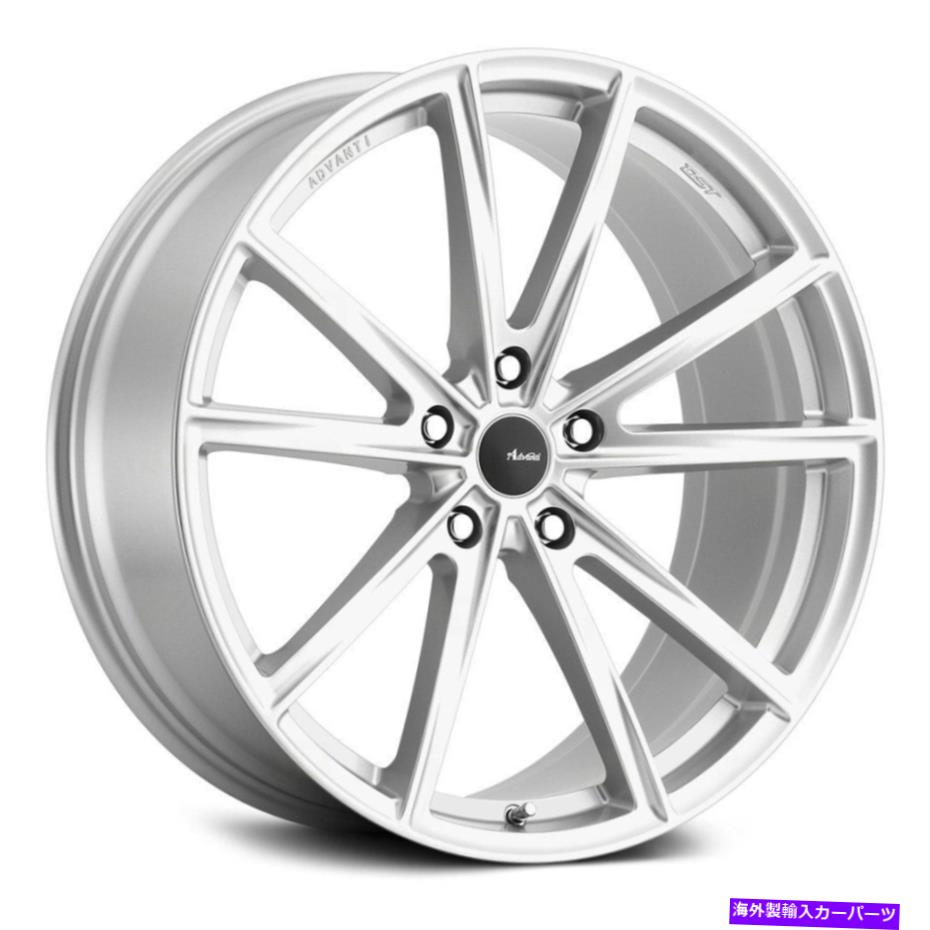 ホイール　４本セット Advanti Racing Torcere Wheels20x10（42、5x108、73.1）シルバーリムセット4 Advanti Racing TORCERE Wheels 20x10 (42, 5x108, 73.1) Silver Rims Set of 4【並行輸入品】