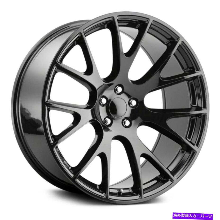 ホイール　４本セット レプリカ技術RT-10ホイール22x11（27、5x114.3、71.6）4のブラックリムセット Replica Tech RT-10 Wheels 22x11 (27, 5x114.3, 71.6) Black Rims Set of 4【並行輸入品】