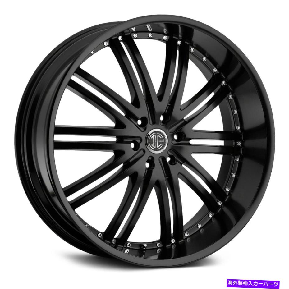ホイール　４本セット 2crave番号11ホイール22x9.5（15、6x139.7、78.3）4のブラックリムセット 2Crave NUMBER 11 Wheels 22x9.5 (15, 6x139.7, 78.3) Black Rims Set of 4【並行輸入品】