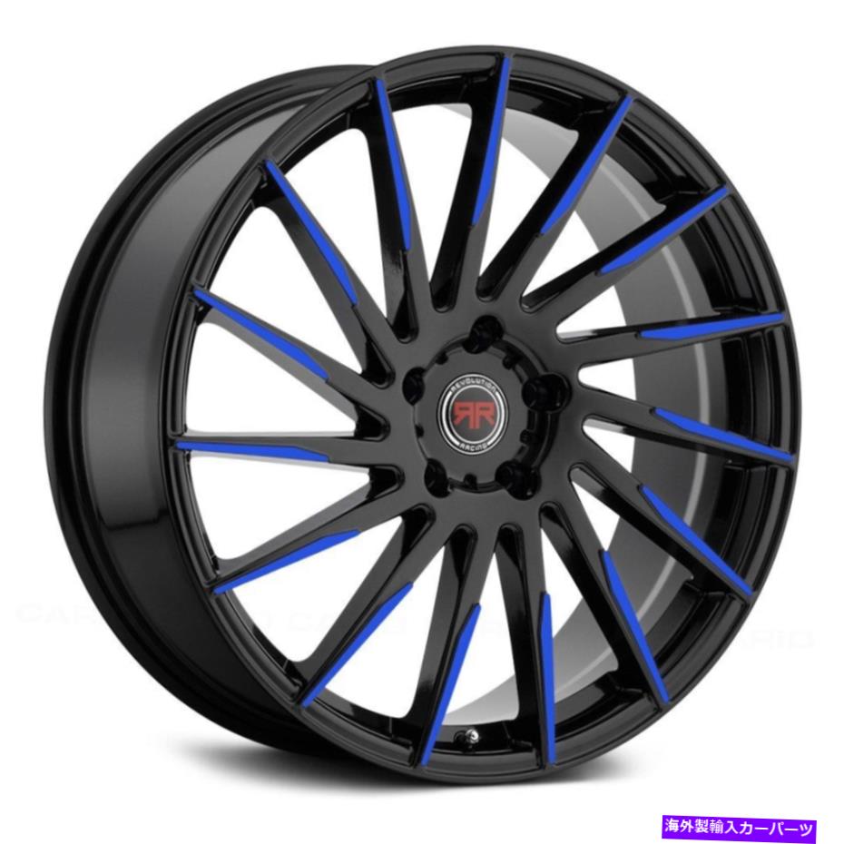 ホイール　４本セット Revolution Racing RR15ホイール20x8（40、5x114.3、73.1）4のブラックリムセット Revolution Racing RR15 Wheels 20x8 (40, 5x114.3, 73.1) Black Rims Set of 4【並行輸入品】