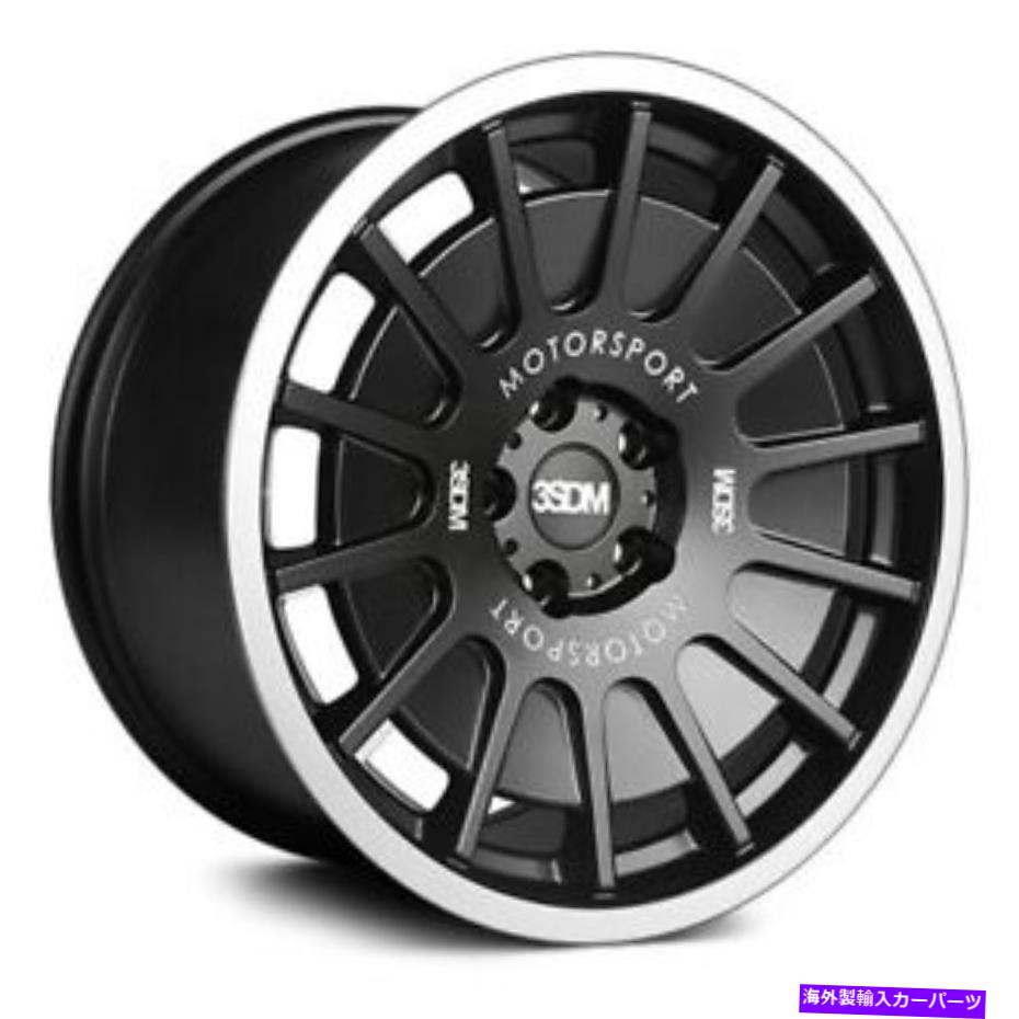 ホイール　４本セット 3SDM 0.66ホイール18x8.5（42、5x108、73.1）4のブラックリムセット 3SDM 0.66 Wheels 18x8.5 (42, 5x108, 73.1) Black Rims Set of 4【並行輸入品】