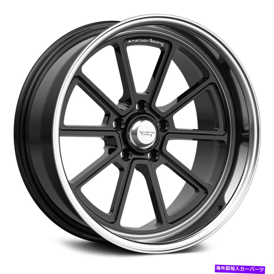 ホイール　４本セット American Racing VN510ドラフトホイール18x10（12、5x127、78.1）4のブラックリムセット American Racing VN510 DRAFT Wheels 18x10 (12, 5x127, 78.1) Black Rims Set of 4【並行輸入品】