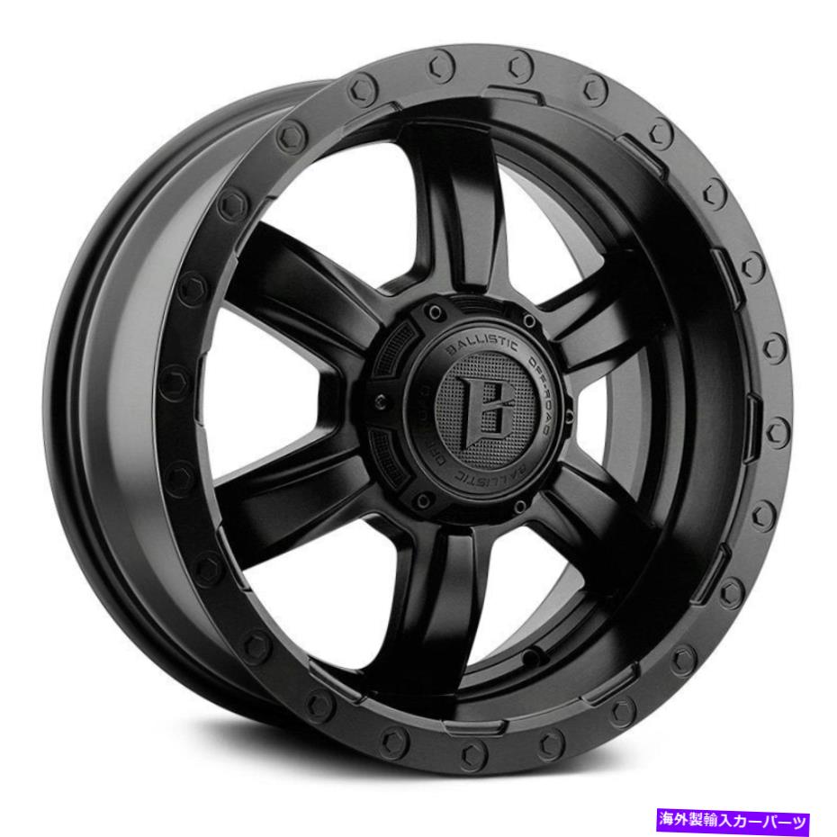 ホイール　４本セット 弾道オフロード962スレイヤーホイール20x9（-12、5x127、83.7）4のブラックリムセット Ballistic Off-Road 962 SLAYER Wheels 20x9 (-12, 5x127, 83.7) Black Rims Set of 4【並行輸入品】