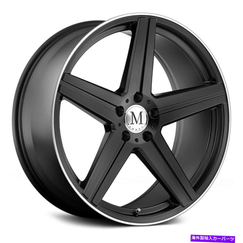 ホイール　４本セット マンドラスエストレラホイール18x9.5（25、5x112、66.56）4のブラックリムセット Mandrus ESTRELLA Wheels 18x9.5 (25, 5x112, 66.56) Black Rims Set of 4【並行輸入品】