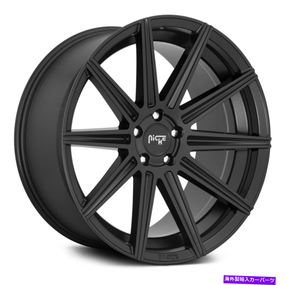ホイール　４本セット ニッチM242 Tifosiホイール20x10.5（20、5x114.3、71.5）4のブラックリムセット Niche M242 TIFOSI Wheels 20x10.5 (20, 5x114.3, 71.5) Black Rims Set of 4【並行輸入品】