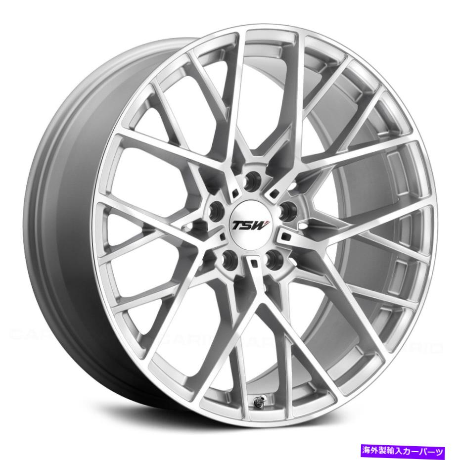 ホイール　４本セット TSWセブリングホイール18x9.5（20、5x120.65、76.1）4のシルバーリムセット TSW SEBRING Wheels 18x9.5 (20, 5x120.65, 76.1) Silver Rims Set of 4【並行輸入品】