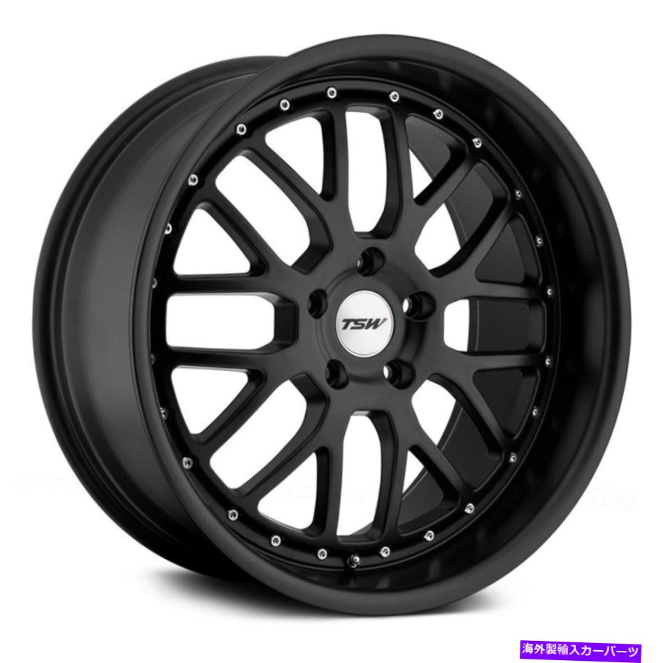 ホイール 4本セット TSWバレンシアホイール18x9.5(40、5x114.3、76.1)4のブラックリムセット TSW VALENCIA Wheels 18x9.5 (40, 5x114.3, 76.1) Black Rims Set of 4【並行輸入品】|Us Custom Parts Shop USDM