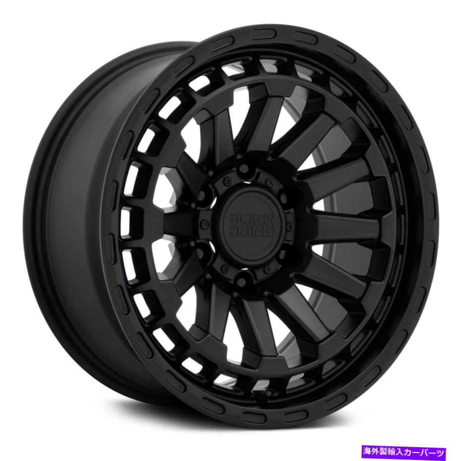 ホイール　４本セット ブラックサイロイドホイール17x8.5（-18、5x127、71.5）4のブラックリムセット Black Rhino RAID Wheels 17x8.5 (-18, 5x127, 71.5) Black Rims Set of 4【並行輸入品】