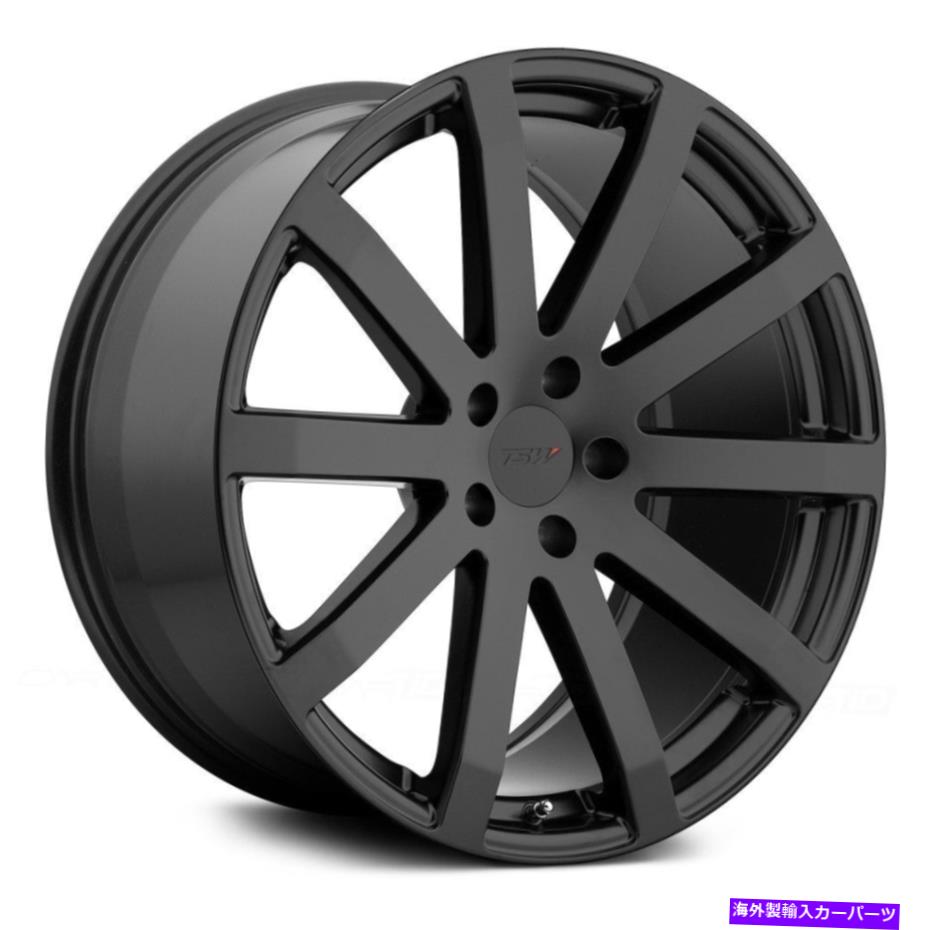 ホイール　４本セット TSW Brooklands Wheels 18x9.5（20、5x120.65、76.1）4のブラックリムセット TSW BROOKLANDS Wheels 18x9.5 (20, 5x120.65, 76.1) Black Rims Set of 4【並行輸入品】