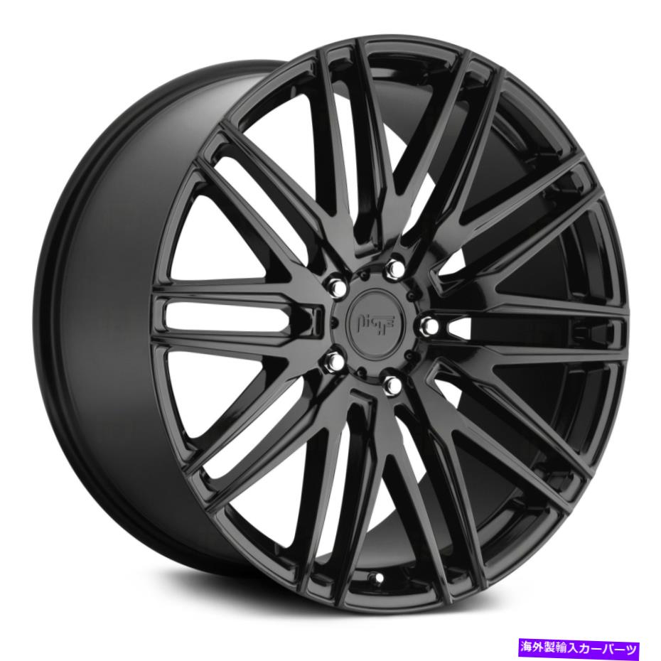 ホイール　４本セット ニッチM164アンツィオホイール22x10.5（55、5x130、71.5）4のブラックリムセット Niche M164 ANZIO Wheels 22x10.5 (55, 5x130, 71.5) Black Rims Set of 4【並行輸入品】