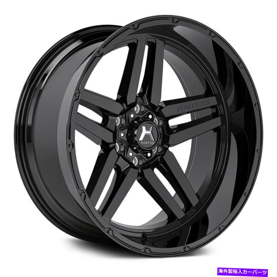ホイール　４本セット Hartes Metal YSM-747 SavageWheels22x12（-44、6x139.7）4のブラックリムセット Hartes Metal YSM-747 SAVAGE Wheels 22x12 (-44, 6x139.7) Black Rims Set of 4【並行輸入品】