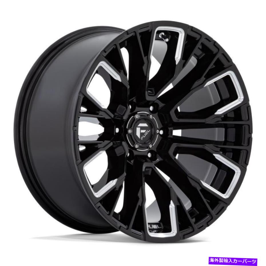 ホイール　４本セット Fuel D849 Rebar 6 1PCホイール20x9（20、6x139.7、106.1）4のブラックリムセット Fuel D849 REBAR 6 1PC Wheels 20x9 (20, 6x139.7, 106.1) Black Rims Set of 4【並行輸入品】