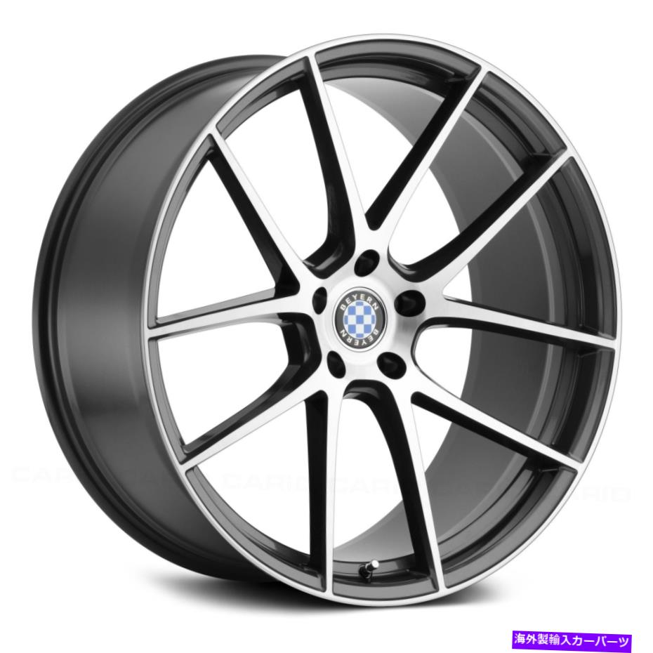ホイール　４本セット Beyern Ritz Wheels 22x11（25、5x120.65、72.56）4のGunmetal Rimsセット Beyern RITZ Wheels 22x11 (25, 5x120.65, 72.56) Gunmetal Rims Set of 4【並行輸入品】