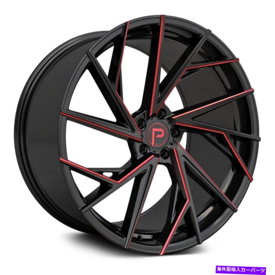 ホイール　４本セット ピナクルP316スワンクホイール22x9（35、5x120.65、72.56）4のブラックリムセット Pinnacle P316 SWANK Wheels 22x9 (35, 5x120.65, 72.56) Black Rims Set of 4【並行輸入品】