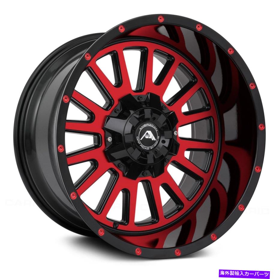 ホイール　４本セット American Off-Road A105ホイール20x12（-44、6x135、106.1）4のブラックリムセット American Off-Road A105 Wheels 20x12 (-44, 6x135, 106.1) Black Rims Set of 4【並行輸入品】