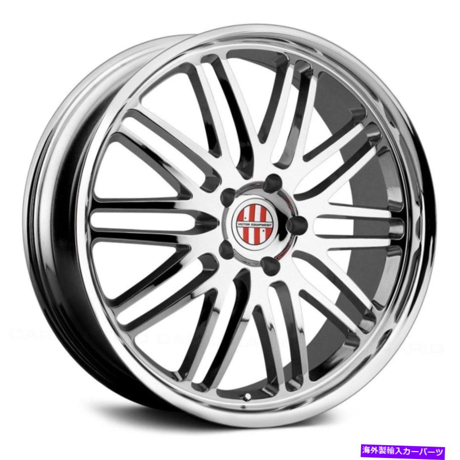 ホイール　４本セット ビクターレマンズホイール19x9.5（49、5x130、71.5）4のクロムリムセット Victor LEMANS Wheels 19x9.5 (49, 5x130, 71.5) Chrome Rims Set of 4【並行輸入品】