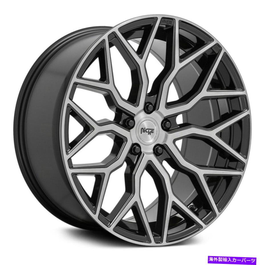 ホイール　４本セット ニッチM262 Mazzanti Wheels 19x8.5（35、5x114.3、72.56）4のブラックリムセット Niche M262 MAZZANTI Wheels 19x8.5 (35, 5x114.3, 72.56) Black Rims Set of 4【並行輸入品】｜Us Custom Parts Shop USDM