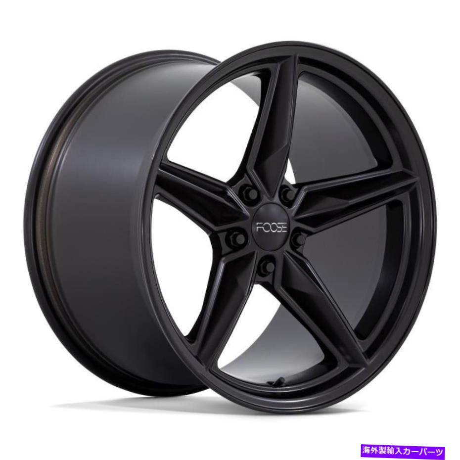 ホイール　４本セット Foose F175 CF8ホイール20x11（43、5x120.65、67.06）4のブラックリムセット Foose F175 CF8 Wheels 20x11 (43, 5x120.65, 67.06) Black Rims Set of 4【並行輸入品】