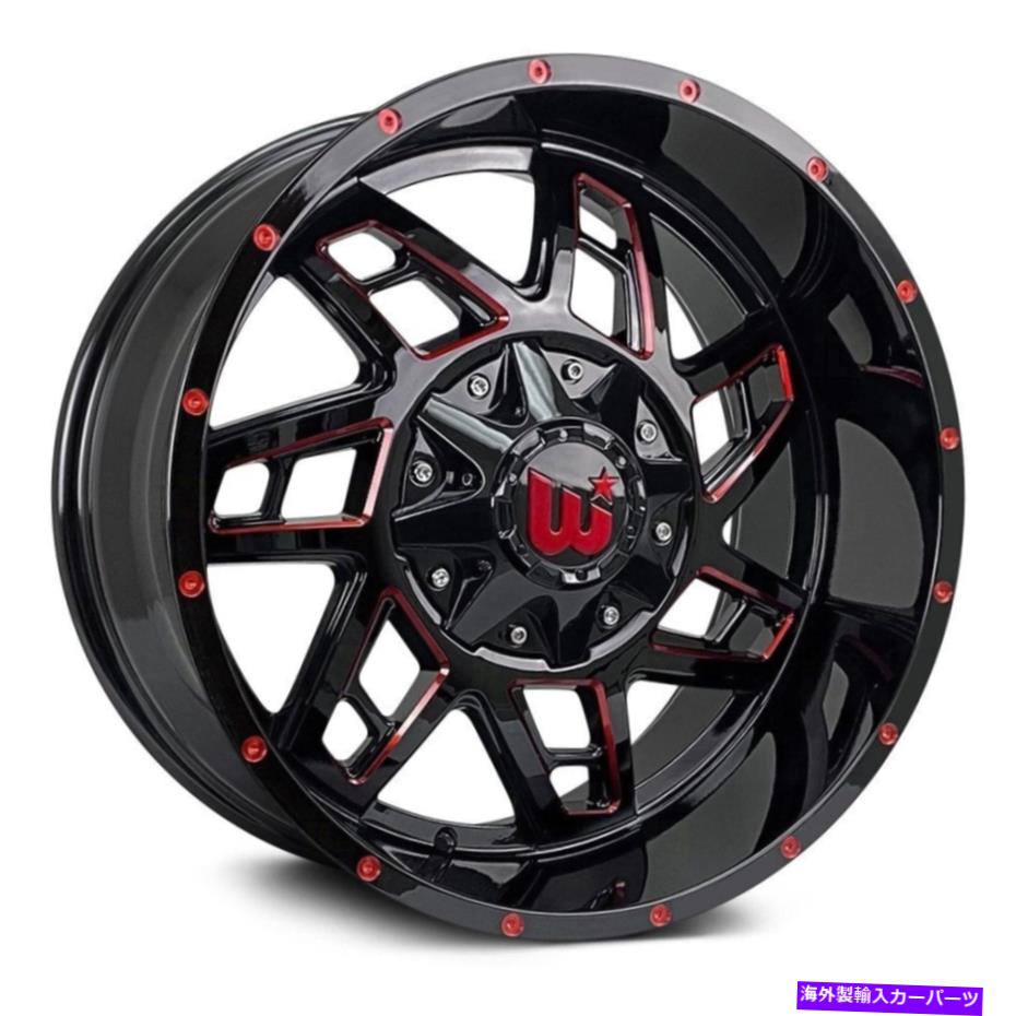 ホイール　４本セット 西コルトホイール22x12（-44、5x127、71.5）4のブラックリムセット Western Colt Wheels 22x12 (-44, 5x127, 71.5) Black Rims Set of 4【並行輸入品】