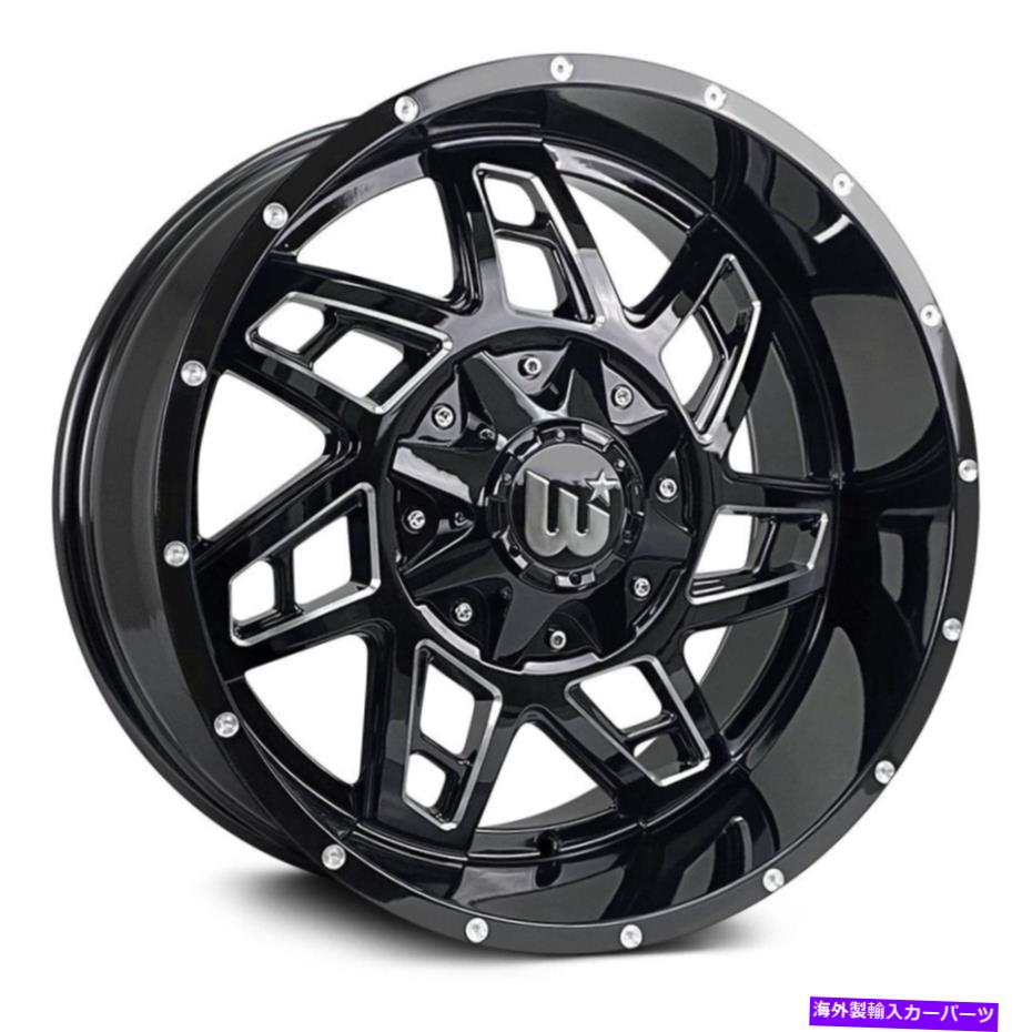 ホイール　４本セット 西コルトホイール22x12（-44、5x139.7、110）4のブラックリムセット Western Colt Wheels 22x12 (-44, 5x139.7, 110) Black Rims Set of 4【並行輸入品】｜Us Custom Parts Shop USDM