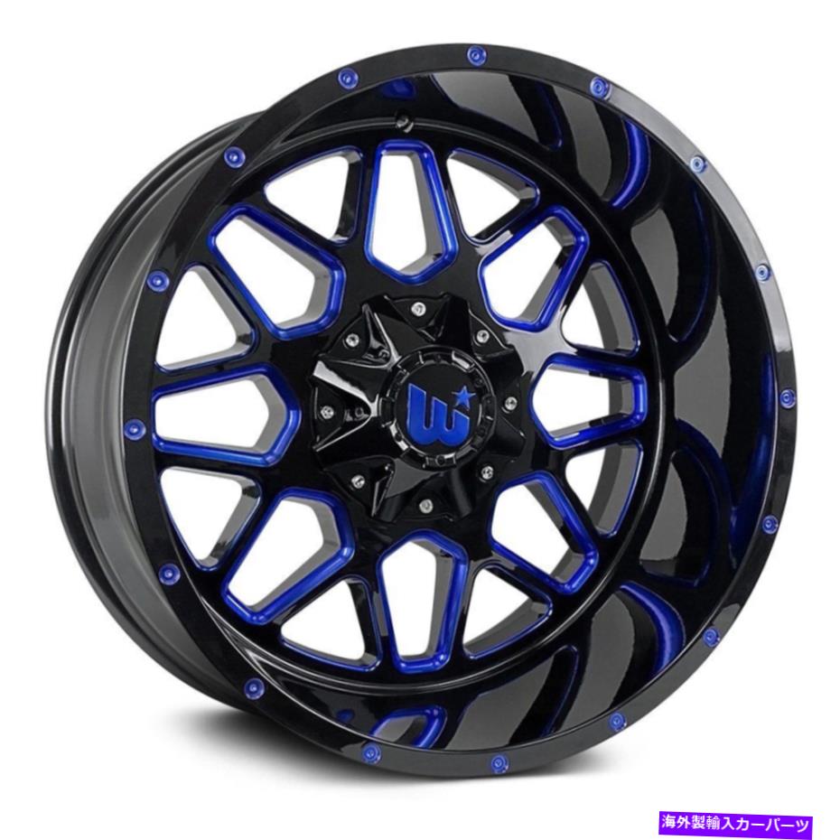 ホイール　４本セット Western Corral Wheels 22x12（-44、6x139.7、110）4のブラックリムセット Western CORRAL Wheels 22x12 (-44, 6x139.7, 110) Black Rims Set of 4【並行輸入品】