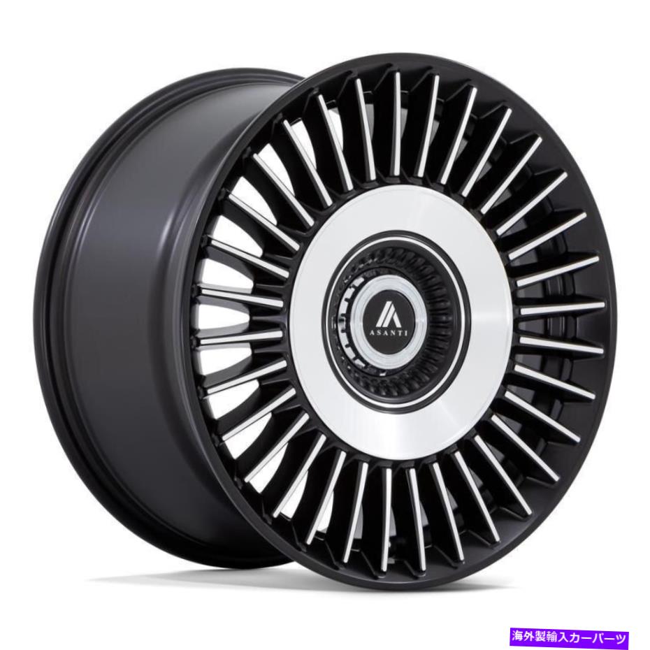 ホイール　４本セット asanti abl-40ティアラホイール20x9（15、5x114.3、74.1）4のブラックリムセット Asanti ABL-40 TIARA Wheels 20x9 (15, 5x114.3, 74.1) Black Rims Set of 4【並行輸入品】