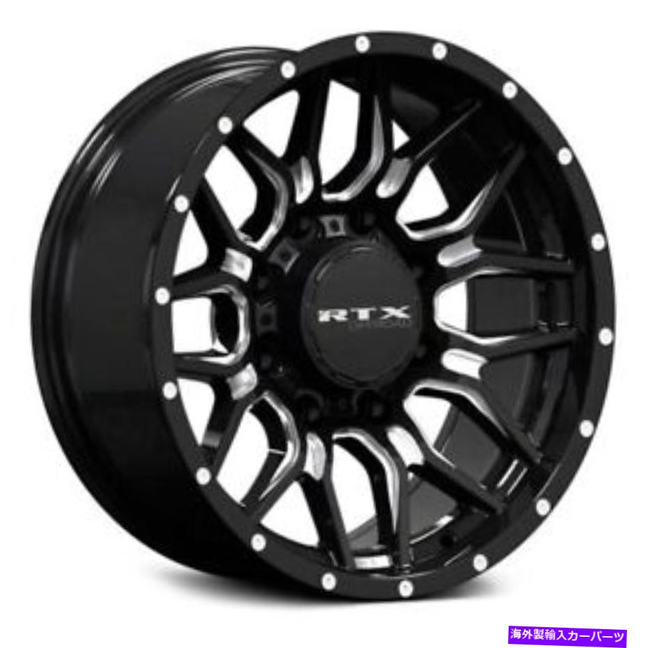 ホイール　４本セット RTXクローホイール20x9（0、8x165.1、125.1）4のブラックリムセット RTX CLAW Wheels 20x9 (0, 8x165.1, 125.1) Black Rims Set of 4【並行輸入品】｜Us Custom Parts Shop USDM