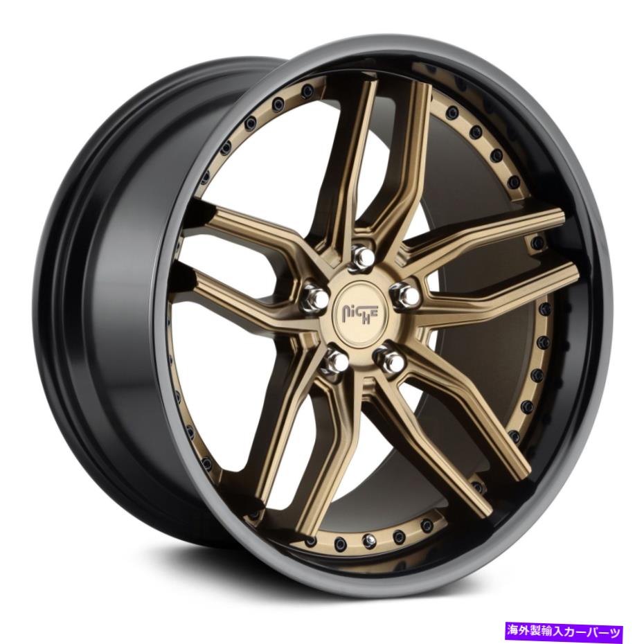 ホイール　４本セット ニッチM195メトスホイール20x9（35、5x114.3、72.56）4のブラックリムセット Niche M195 METHOS Wheels 20x9 (35, 5x114.3, 72.56) Black Rims Set of 4【並行輸入品】
