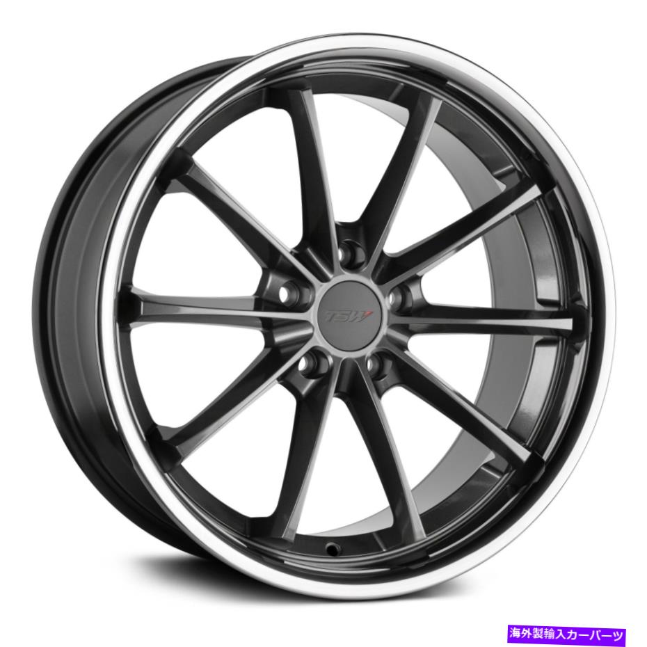ホイール　４本セット TSWスイープホイール20x10（25、5x120.65、76.1）4のガンメタルリムセット TSW SWEEP Wheels 20x10 (25, 5x120.65, 76.1) Gunmetal Rims Set of 4【並行輸入品】