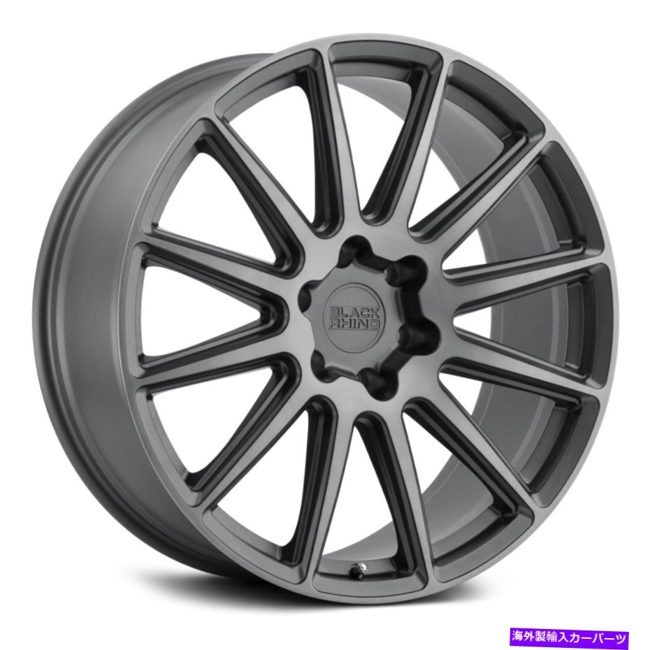 ホイール　４本セット ブラックサイワザホイール22x10.5（35、5x120.65、72.56）4のガンメタルリムセット Black Rhino WAZA Wheels 22x10.5 (35, 5x120.65, 72.56) Gunmetal Rims Set of 4【並行輸入品】