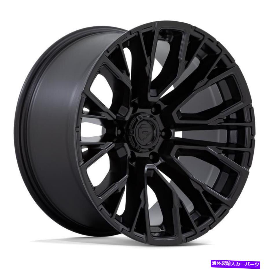 ホイール　４本セット Fuel D847 Rebar 6 1PCホイール20x10（-18、6x139.7、106.1）4のブラックリムセット Fuel D847 REBAR 6 1PC Wheels 20x10 (-18, 6x139.7, 106.1) Black Rims Set of 4【並行輸入品】