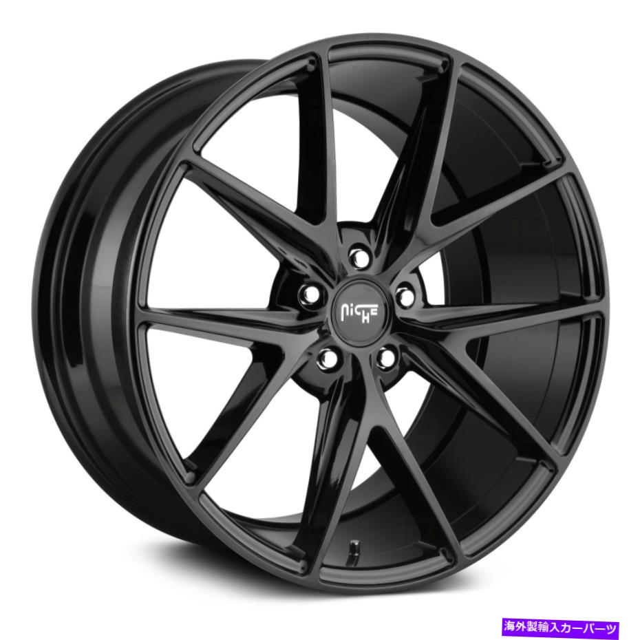 ホイール 4本セット ニッチM119ミサノホイール20x10(40、5x114.3、72.56)4のブラックリムセット Niche M119 MISANO Wheels 20x10 (40, 5x114.3, 72.56) Black Rims Set of 4【並行輸入品】|Us Custom Parts Shop USDM