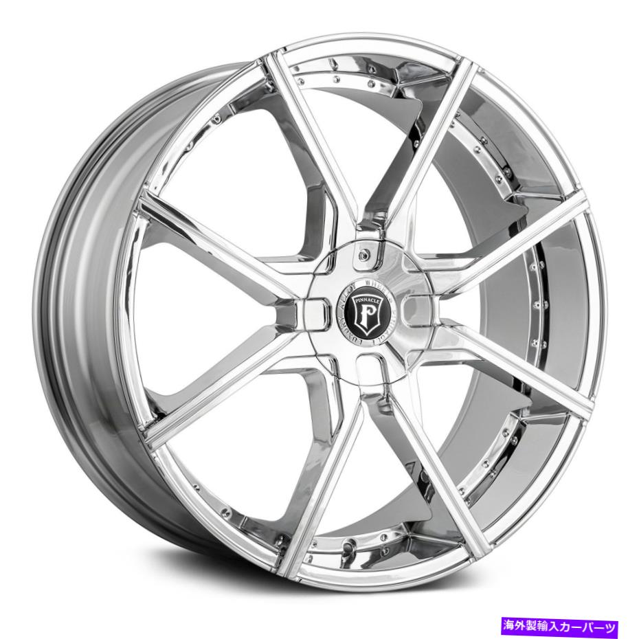 ホイール　４本セット ピナクルP96誇大広告ホイール20x8.5（35、5x114.3、74.1）4のクロムリムセット Pinnacle P96 HYPE Wheels 20x8.5 (35, 5x114.3, 74.1) Chrome Rims Set of 4【並行輸入品】
